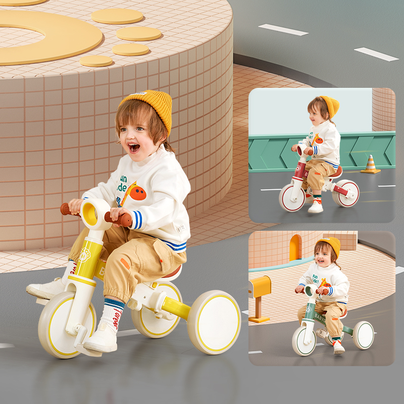 1  4 세 어린이를위한 3 in 1 유아용 자전거 유아용 세발 자전거 어린이 Trikes Tricycle 소년 소녀, 균형 훈련에 이상적